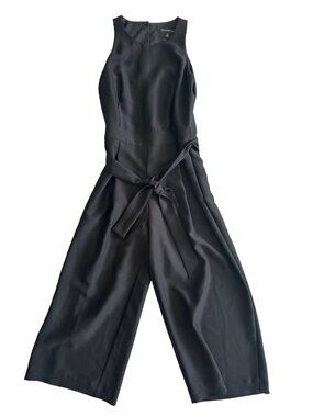 BANANA REPUBLIC Black Crop Wide Leg Jumpsuit Size 0P